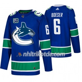 Vancouver Canucks Trikot Brock Boeser 6 50th Anniversary Adidas 2019-2020 Blau Authentic - Herren